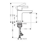 Baños-Griferia-Lavamanos-Metris-S-9-cm-C-Desague-Automatico-31060000-Cromo
