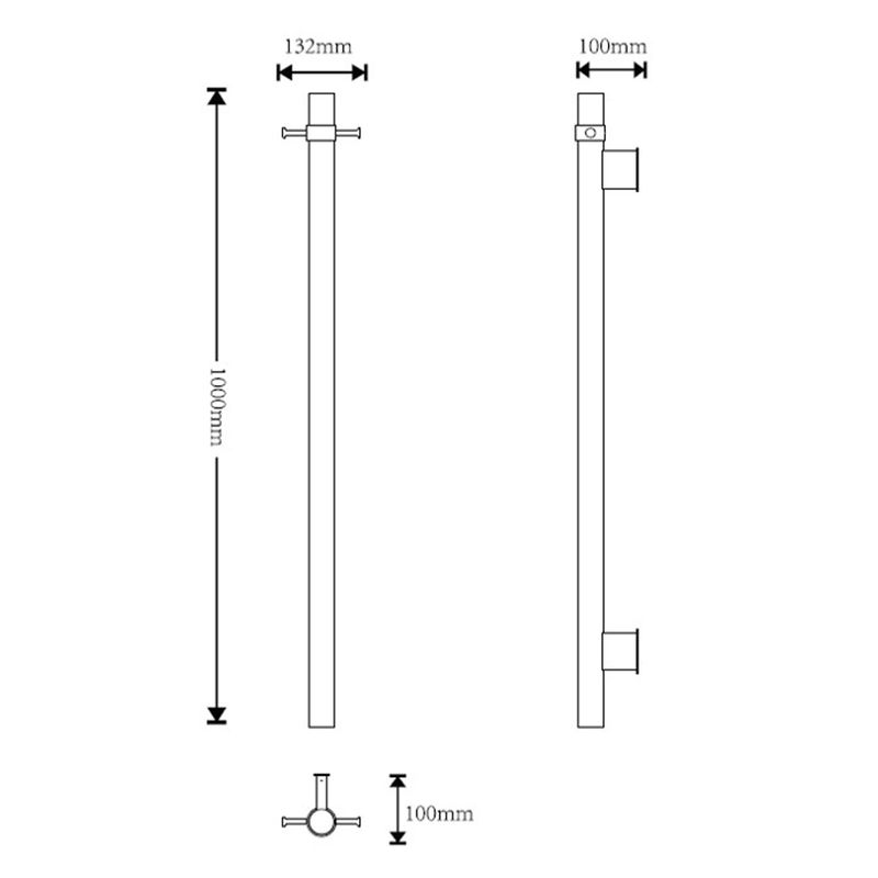 Baños-Secatoallas-Electrico-Conquista-Vertical-Negro-Mate-1000-mm