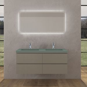 Mueble de Baño City Doble con Lavamanos Cement y Desagüe Base Thunder Grey Mate 1200x500x520 mm