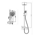 Baños-Columna-de-ducha-Level-25cm-Cromo