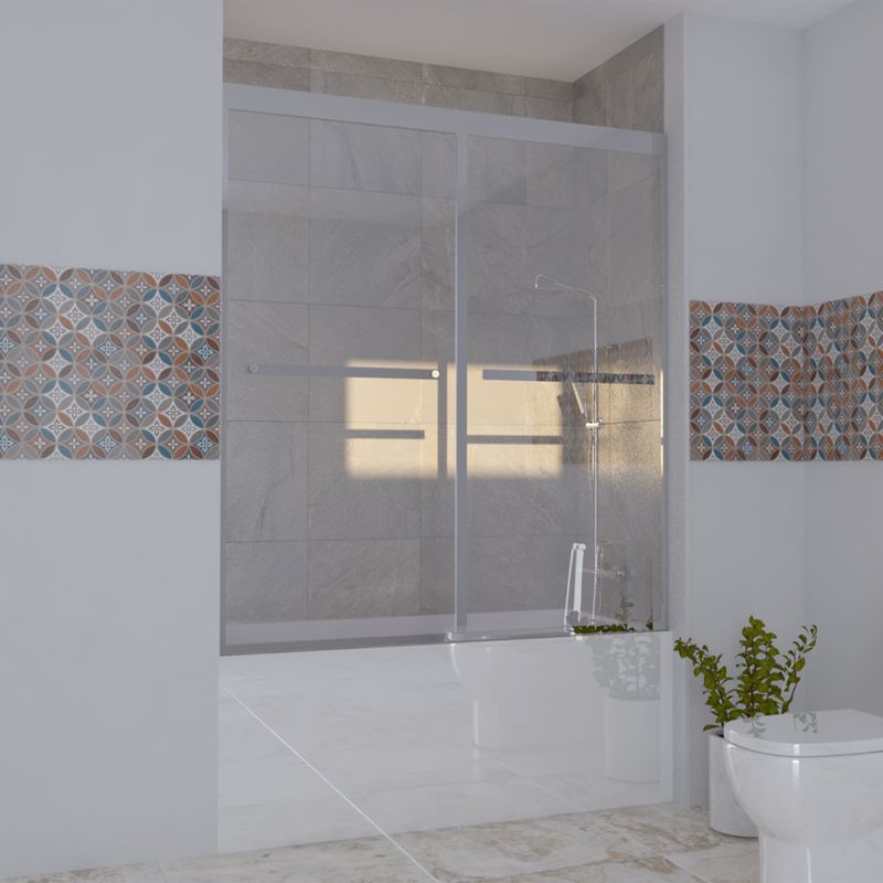 Baños-Mampara-Twin-Doble-Corredera-Tina-Perfil-Cromado-1400x1500-mm