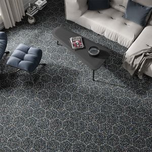 Porcelanato Venice Negro Mate Hexagonal 22x25 cm