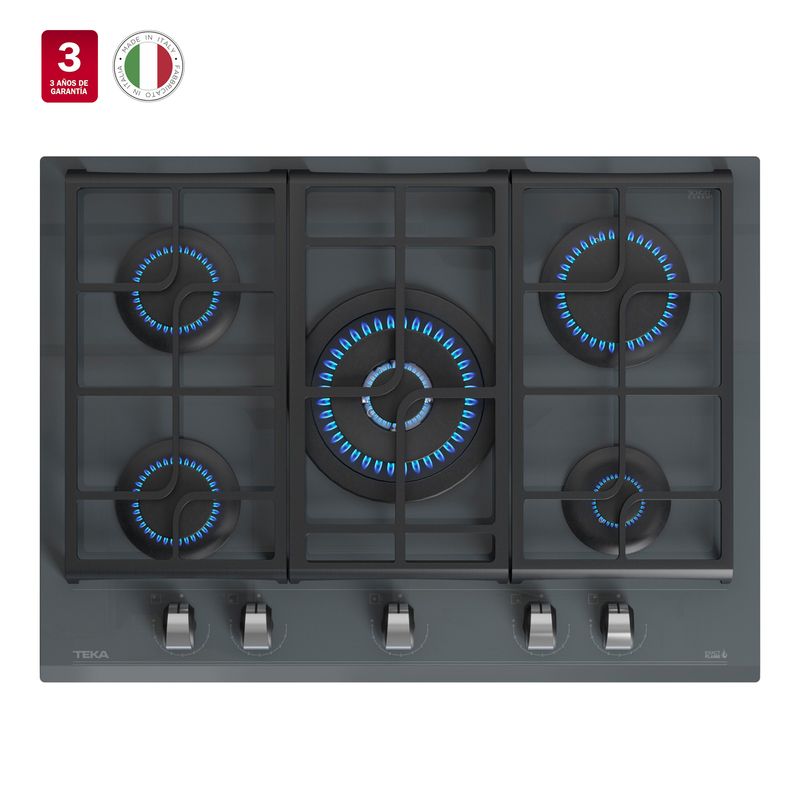Cocina-Encimera-Cristal-Gas-GZC-75330-XBB-But-Stone-Grey-ExactFlame-5q-empotrada-70-cm