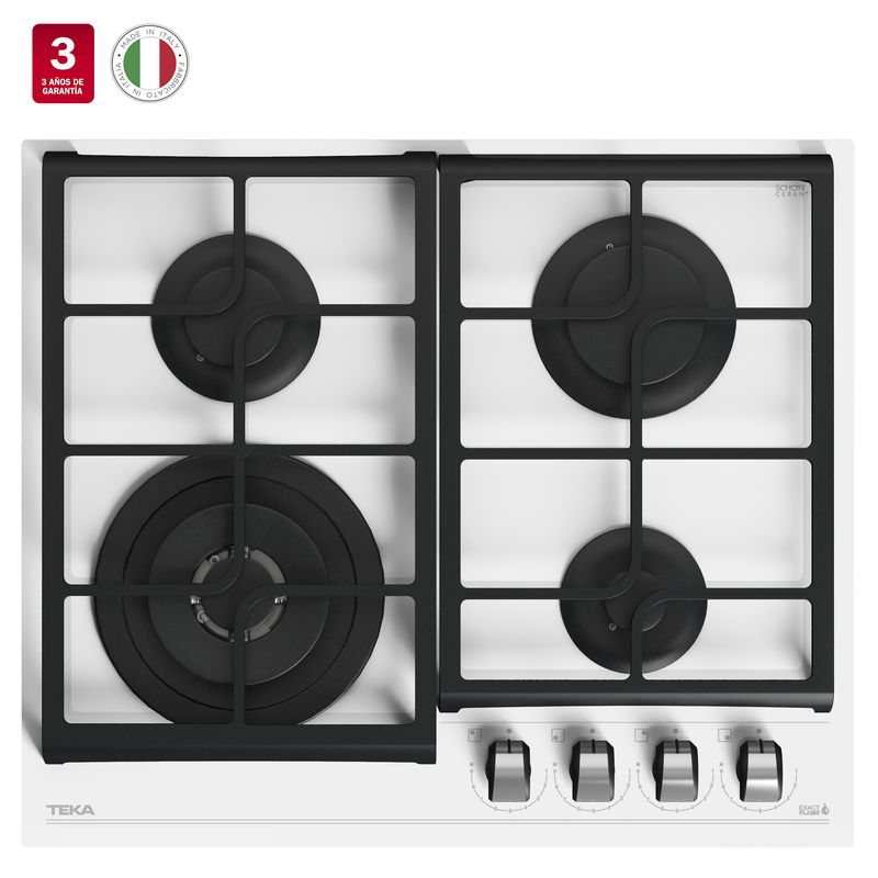 Cocina-Encimera-Cristal-Gas-GZC-64320-XBB-But-White-ExactFlame-4q-empotrada-60-cm