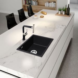 Lavaplatos Arezzo 560 Simple Negro Mate