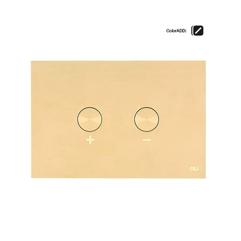 Baños-Placa-accionamiento-dual-Blink-White-Gold-Plated-49x145x215mm