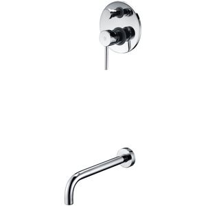 Mezclador Tina/Ducha Lilo dos Vías con Cuerpo Interno y Caño Tina Cromado