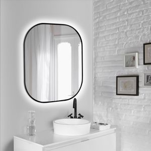 Espejo Sharon 60ox700mm Negro Mate con Led