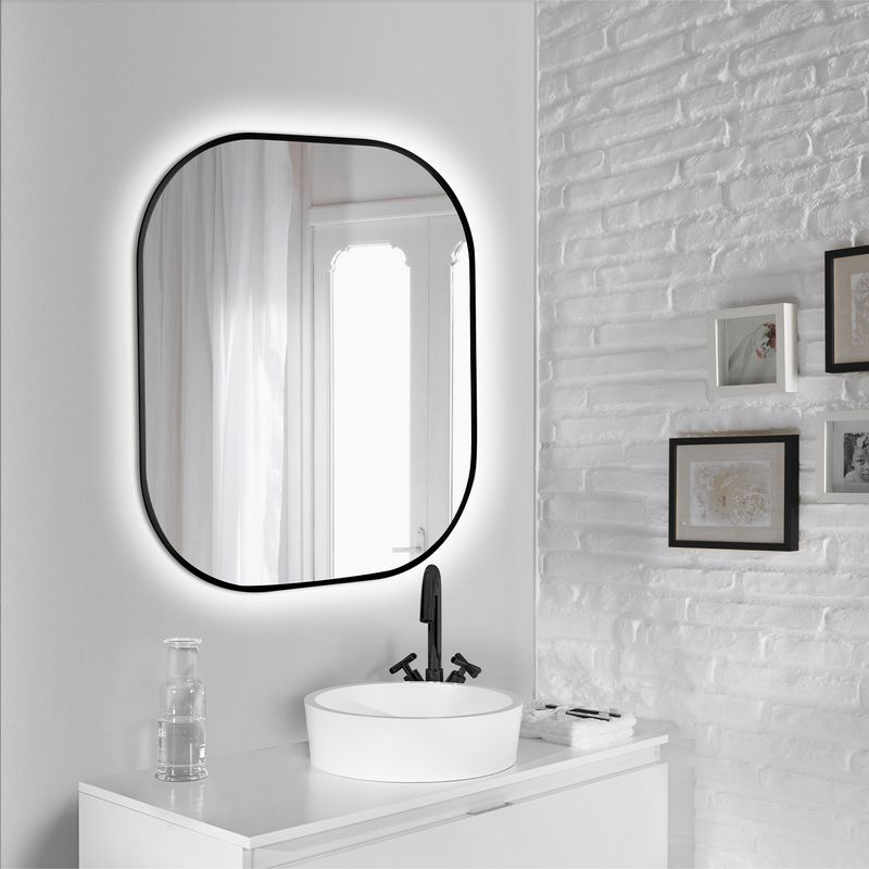 Baños-Espejo-Sharon-60ox700mm-Negro-Mate-con-Led