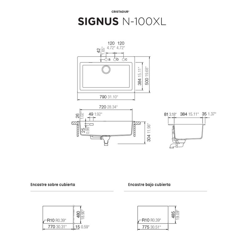 Cocina-Lavaplatos-Schock-Signus-N-100-Xl-Polaris