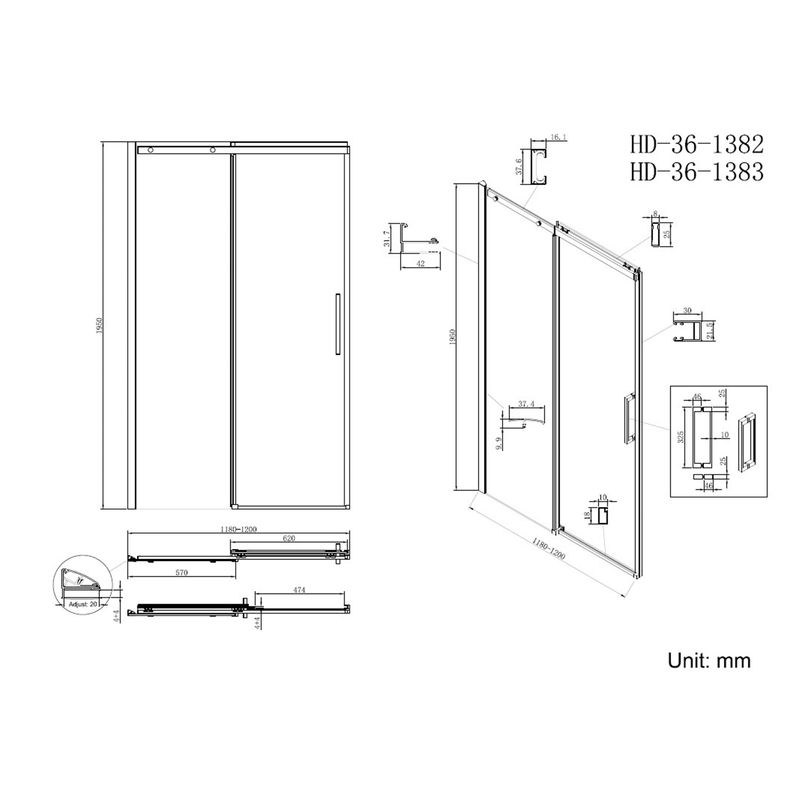 Baños-Mampara-Corredera-Grecia-con-Paño-Fijo-Cromada-1200-Mm