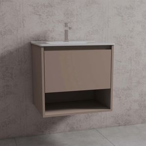 Mueble de Baño Delfos Color un Cajón y Repisa con Lavamanos Sand 600 mm