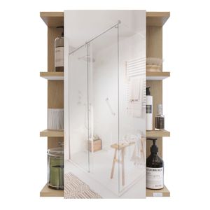 Mueble De Baño Suspendido Ray con Espejo Beige