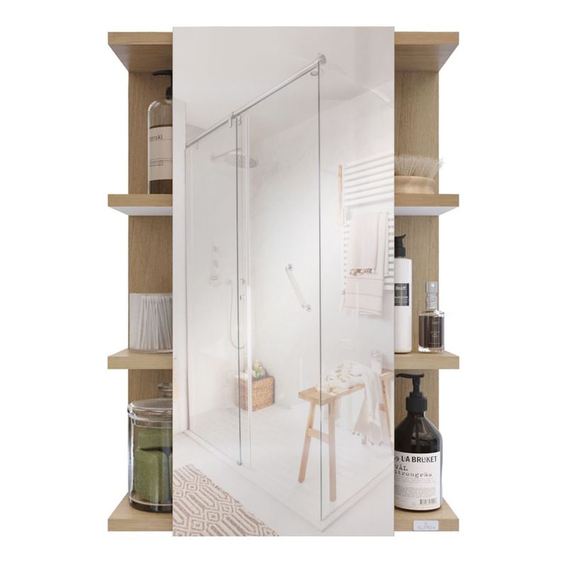 Baños-Mueble-De-Baño-Suspendido-Ray-con-Espejo-Beige
