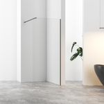 Baños-Mampara-Fija-Style-N-con-Brazo-Extensor-Negro-Mate-1000-Mm