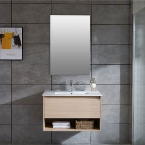 Mueble de Baño Queen Cajón y Repisa con Lavamanos y Fijaciones Soft 700 mm
