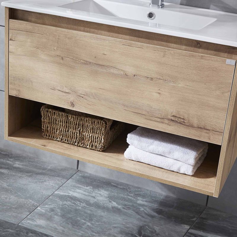 Baños-Mueble-de-Baño-Queen-Cajon-y-Repisa-con-Lavamanos-y-Fijaciones-Soft-700-mm