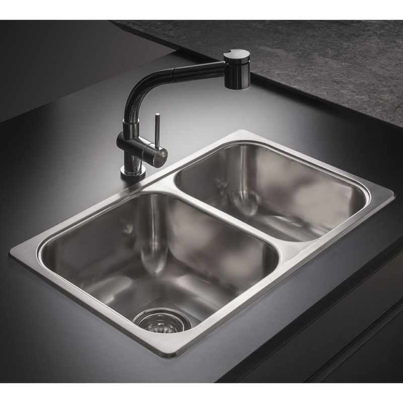 Cocina-Lavaplatos-Doble-R63-Rectangular-Bajo-Cubierta-con-Rebalse-Cromado