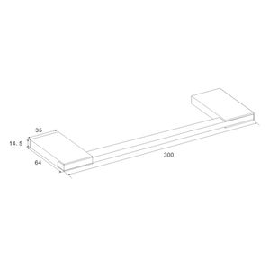 Toallero Barra Asis Cromado 30 cm