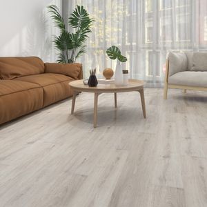Piso Vinílico SPC Kasumi White S/Bisel 180x1220x5.2 mm