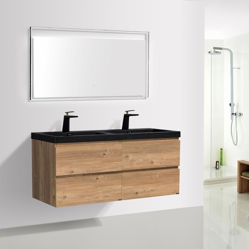 Baños-Mueble-de-Baño-City-Doble-con-Lavamanos-Negro-Mate-y-Desague-Base-Nutwood-1200x500x520-mm