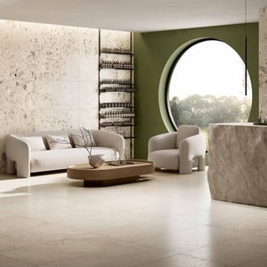 Porcelanato I Ciottoli Sabbia Avorio Blanco Mate 60x120 cm