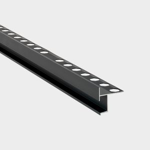 Moldura Novopeldaño Eclipse Aura Aluminio Negro Mate 12x2500 mm