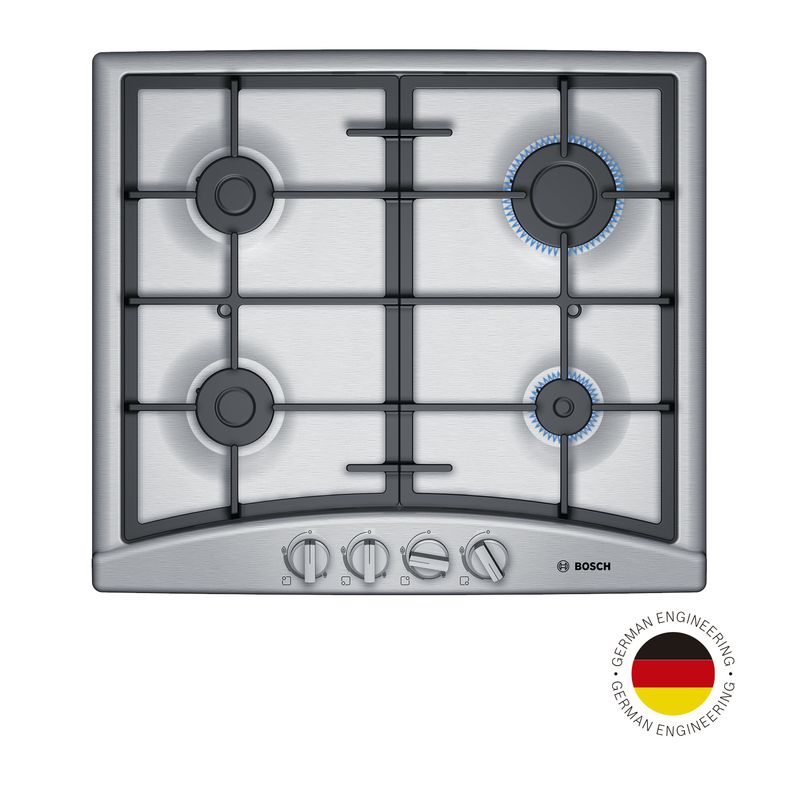 Cocina-Encimera-a-Gas-4-Quemadores-PGP6G5B90-Inoxidable-60-cm