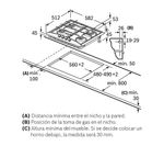 Cocina-Encimera-a-Gas-4-Quemadores-PGP6G5B90-Inoxidable-60-cm