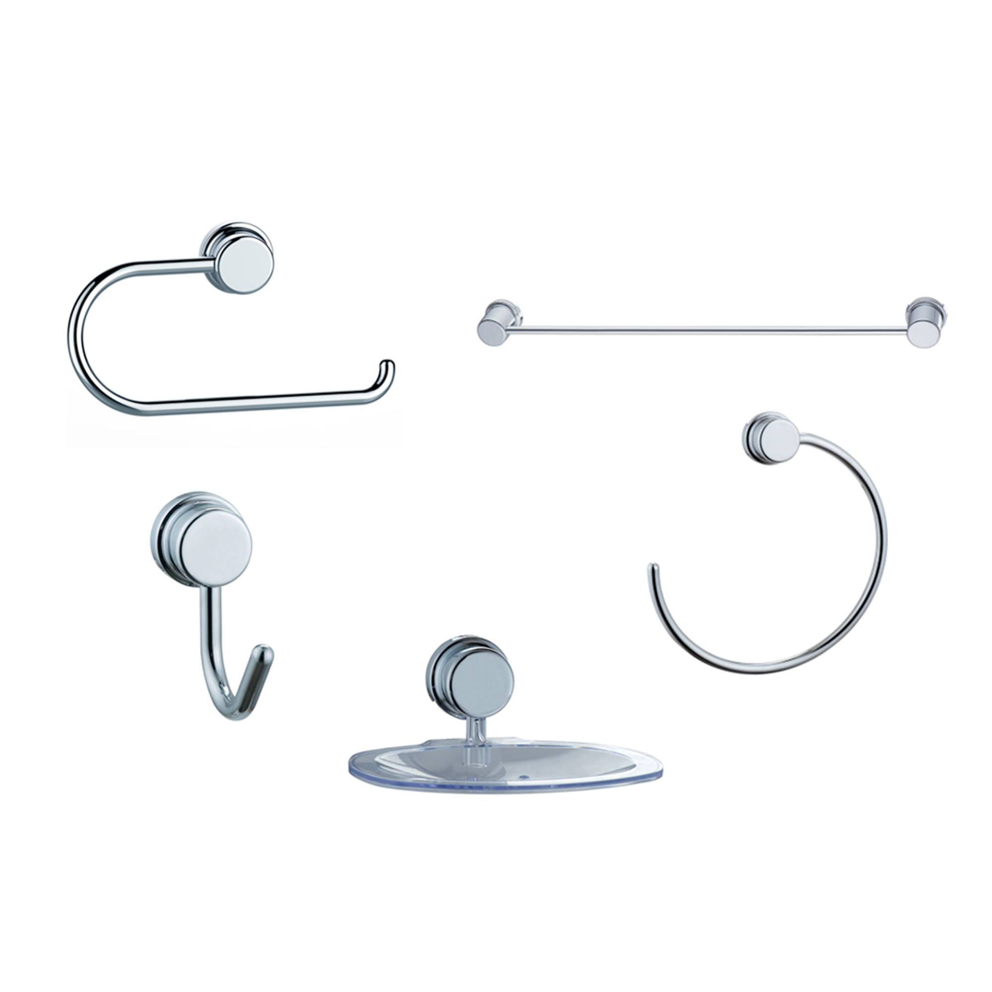 Set de Accesorios de Baño Vita Cromado 47x6.5x19 cm