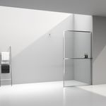 Baños-Mampara-Fija-Simone-con-Brazo-Extensor-Y-Barra-Cromo-1200-Mm