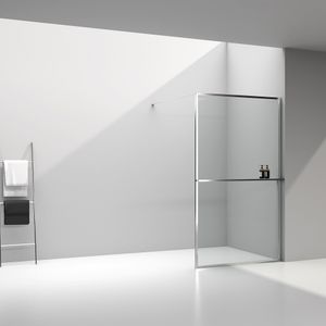 Mampara Fija Simone con Brazo Extensor Y Barra Cromo 1200 Mm