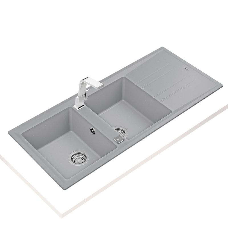 Cocina-Lavaplatos-de-Granito-Stone-2-Cubetas-1-Escurridor-Gris-1160x510-mm