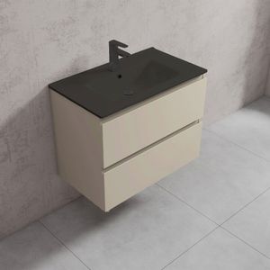 Mueble de Baño Delfos con Lavamanos Negro 700x450x600 mm Mink Grey Matt