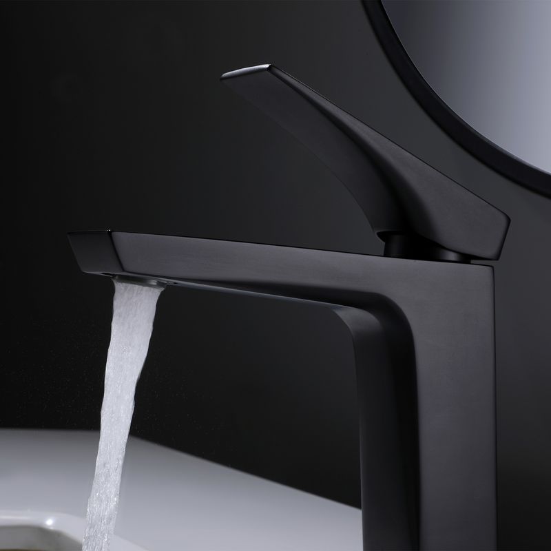 Baños-Griferia-Lavamanos-Kubika-11-cm-Coldstart-S-Desague-Negro-Mate