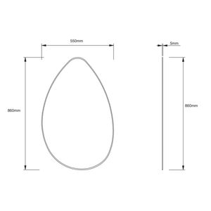 Espejo Orgánico Sidney 550x860 mm