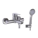 Baños-Griferia-Ducha-Tina-Home-N-Expuesta-Con-Set-Soporte-Ducha-Brushed