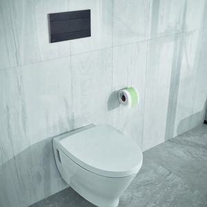 Placa Accionamiento Dual Slim Negro Mate