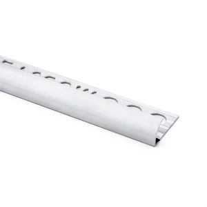 Perfil Guardacanto Aluminio Cromo A2060 Mate 9x2500 mm