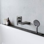 Baños-Monomando-De-Tina-Metropol-Cromo-Negro-Cepillado