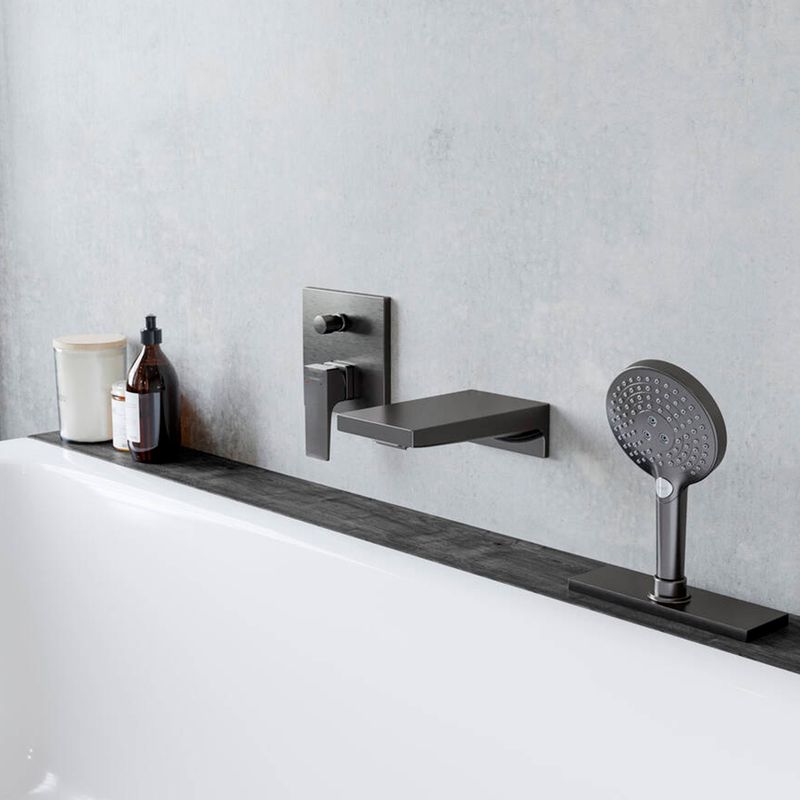 Baños-Monomando-De-Tina-Metropol-Cromo-Negro-Cepillado