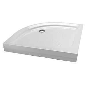 Receptáculo loza vitrificada Malta angular 800x800x100mm blanco