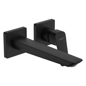 Griferia Lavamanos Logis Fine Muro 21 Cm con Desagüe 71256670 Negro Mate
