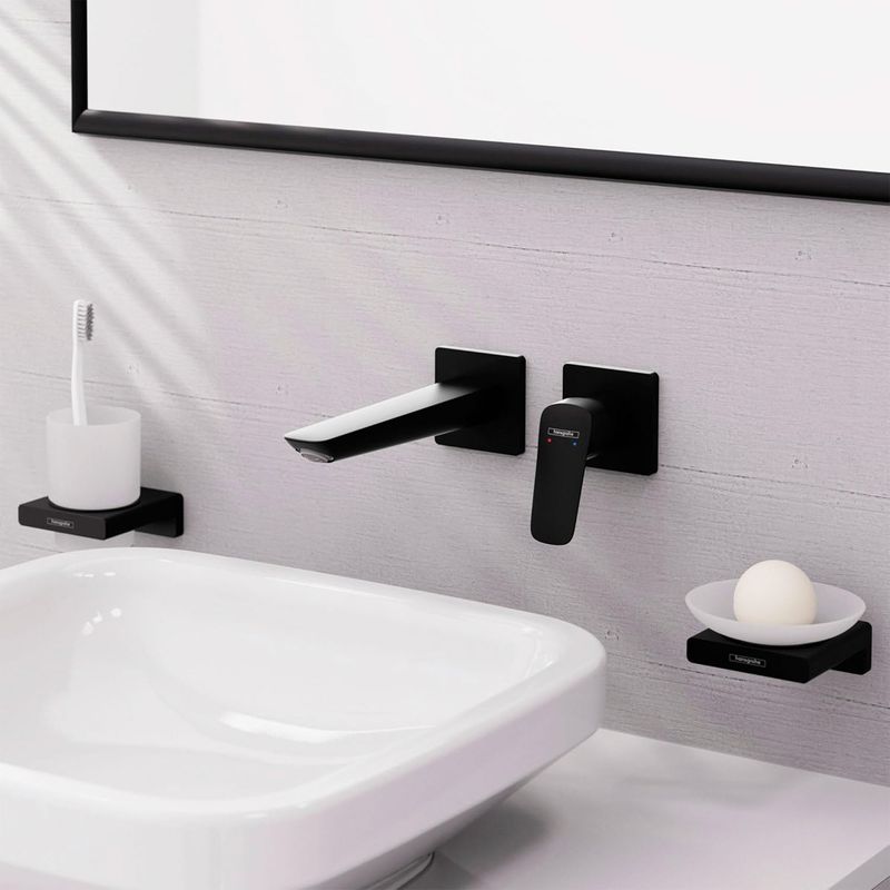 Baños-Griferia-Lavamanos-Logis-Fine-Muro-21-Cm-con-Desague-71256670-Negro-Mate
