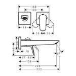 Baños-Griferia-Lavamanos-Logis-Fine-Muro-21-Cm-con-Desague-71256670-Negro-Mate