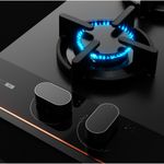 Cocina-Encimera-Cristal-Gas-Linea-Infinity-G1-Negro-Mate-70cm