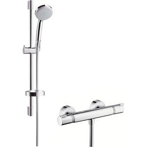 Set Barra Ducha Croma con Jabonera 27032000 Cromada