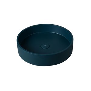 Lavamanos De Sobreponer Redondo Nápoles Azul Marino Con Desagüe 425 Mm