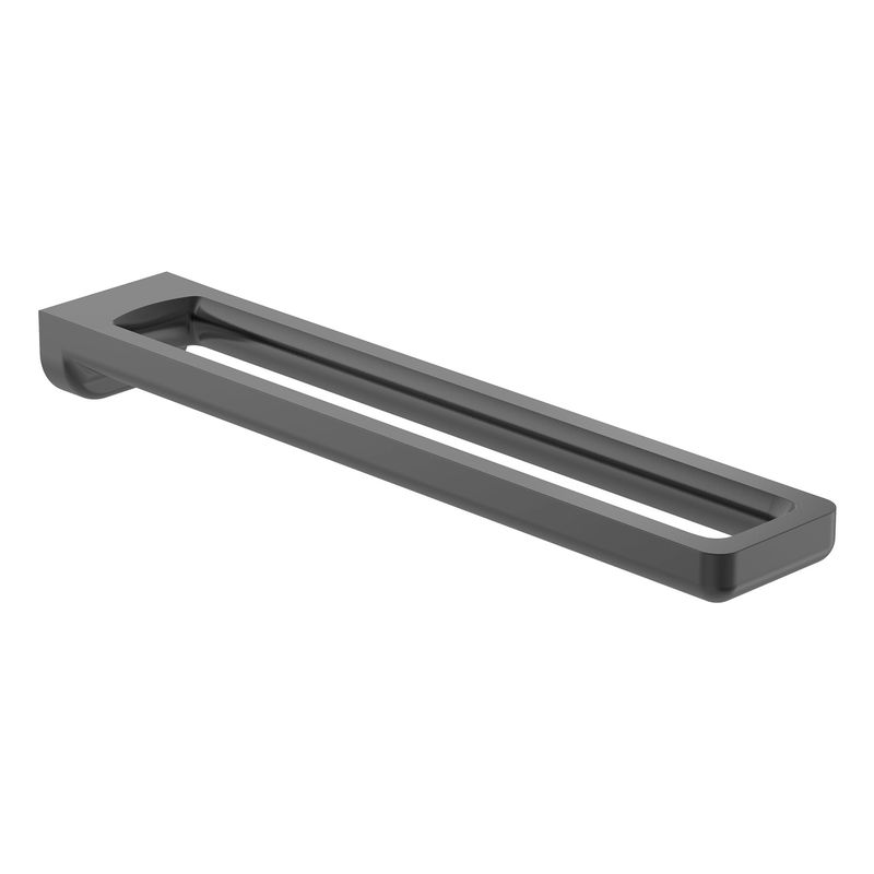 Baños-Toallero-de-Barra-Doble-Tempo-Negro-Titanio-80x420x46-mm