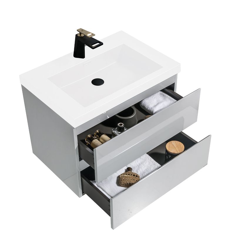 Baños-Mueble-De-Baño-City-70-Cm-2-Cajones-High-Grey-Glossy-con-Lavamanos